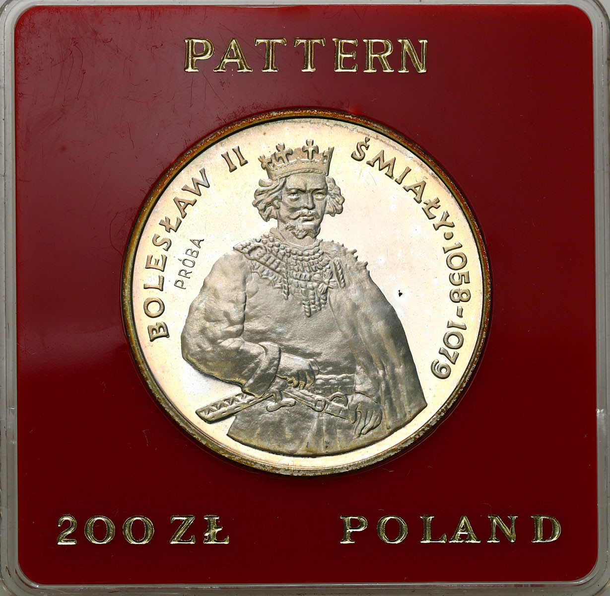PRL. PRÓBA srebro 200 złotych 1981 Bolesław II Śmiały - półpostać